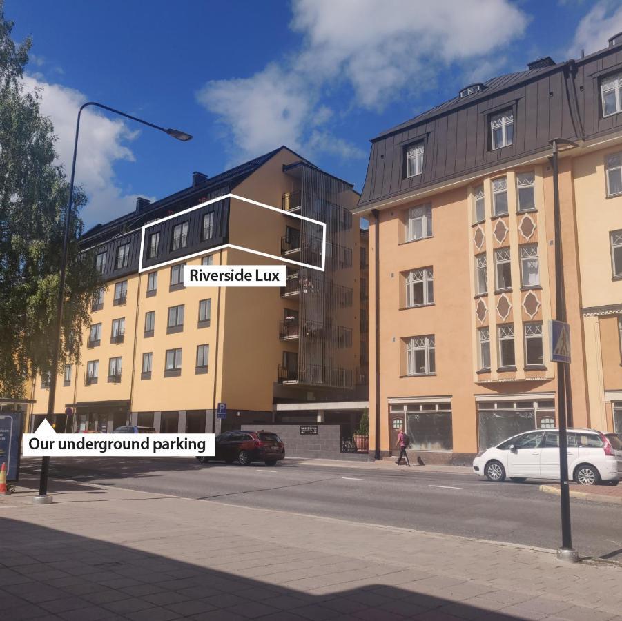 Riverside Lux With 2 Bedrooms, Car Park Garage And Sauna Åbo Exteriör bild